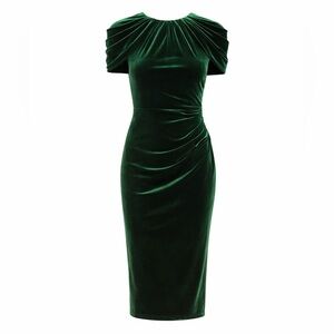 Lauren Ralph Lauren Green Velvet Sheath Dress – Size 6 – NWT